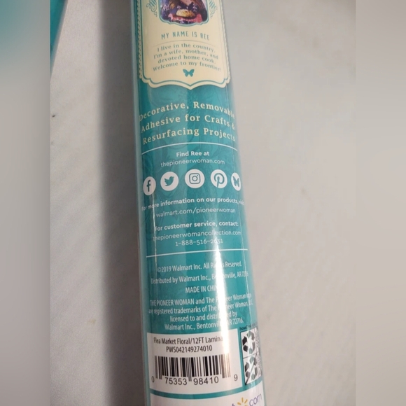 2 Rolls of Flea Market Floral Pioneer Woman Each roll 20in L by 12ft W NWT - Picture 4 of 4